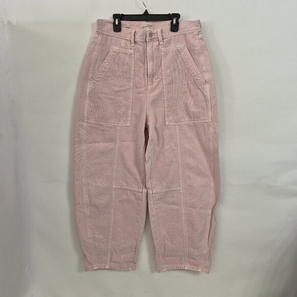 Universal Thread Denim - Universal Thread Womens 10 Pink High Rise Easy Barrel Cotton Zip Up Jeans Pants